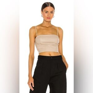 Amanda Uprichard Palmetto Top in Tan